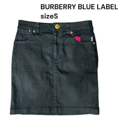 □ BURBERRY BLUE LABEL バーバリーブルーレーベル スカート ミニスカート デニム 濃紺 サイズ36、S レディース S5T321