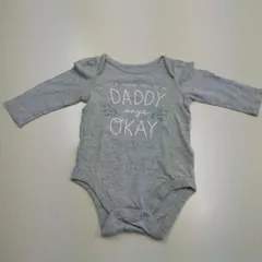 M1-01294 【KIDS】GAP (ギャップ) 長袖 ロンパース ベビー (6-12) /灰色 G