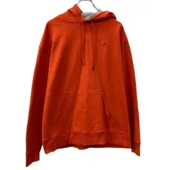Champion ロゴスウェット パーカー L オレンジ チャンピオン プルオーバー 刺繍ロゴ 蛍光パーカー アームロゴ ワンポイント 冬物 a709-6776