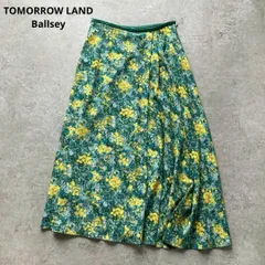 ボールジィ　トゥモローランド　アシメタックフレアスカート　小花柄　ミモザ　34サイズ　Ballsey TOMORROW LAND イエロー グリーン
