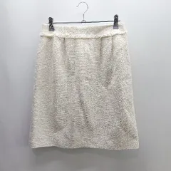 ◇ UNITED ARROWS green label relaxing ツイード柄 膝丈 台形 スカート サイズ40 ベージュ レディース E  【1406180074647】