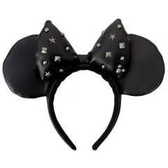 【中古】キーホルダー ミニーマウス(ブラック/レザー/リボンスタッズ) カチューシャキーチェーン 「ディズニー」 東京ディズニーリゾート限定