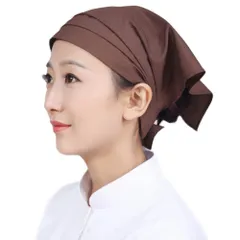 【人気商品】[OTAKUMARKET] 三角巾 シンプル 無地 大人用 男女兼用 カフェ 業務用 料理教室 調理実習 清掃 美容院 マジックテープ付き 簡単に取り付ける