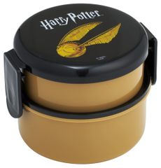 스케이터(Skater) 도시락 상자 위저딩·월드·해리·포터 스니치 500ml 2단 원형 항균 일본제 ONWR1AG-A[스니치]