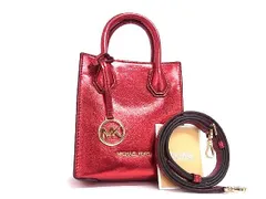 ■新品■未使用■ MICHAEL KORS マイケルコース レザー 2WAY クロスボディ ショルダーバッグ ハンドバッグ ポシェット レッド系 CC2469