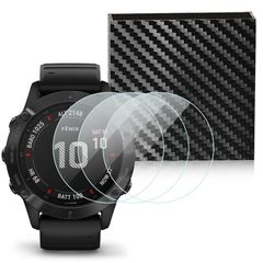 【人気商品】スクリーンプロテクター 強化ガラス Fenix Fenix 6X Pro 3枚パック / 6X 6Xガラス対応 Pro Solar/ Garmin 6X 51mm AWINNER (Fenix 6/6sには非対応)