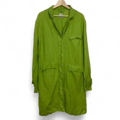 POOL☆リネンアトリエコート☆緑☆フリーサイズ☆E24M