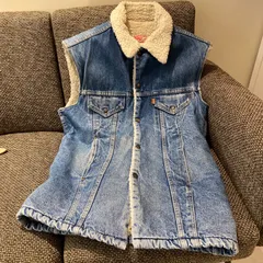・Levi's boa vest. リーバイス　ボア　デニム　ベスト