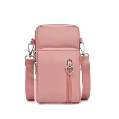 スマホバッグ　スマホショルダー　スマホポーチ　ミニバッグ　ショルダーポーチ　サイズ：L　ピンク