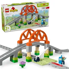 【新着商品】レゴ(LEGO) デュプロ デュプロのまち 鉄道レールと橋 おもちゃ 玩具 誕生日 プレゼント ブロック 知育男の子 女の子 子供 1歳半 2歳 4歳 幼児 ごっこ遊び おままごと 電車 乗り物