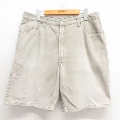 W35/古着 ルート66 ショート パンツ ショーツ メンズ 00s コットン ベージュ カーキ デニム 25may29 中古 ボトムス 短パン ショーパン ハーのサムネイル