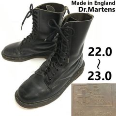 80s-90s/イングランド製/Vintage★Dr.Martens/マーチン★10ホール/レースアップブーツ【22.0-23.0程度/黒/black】Leather/Boots◆sWB76-32