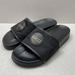 01w-4184 グッチ GUCCI ロゴサンダル GG総柄 サイズ8 本体のみ ブラック イタリア製 メンズ サンダル 644754 【中古品】のサムネイル