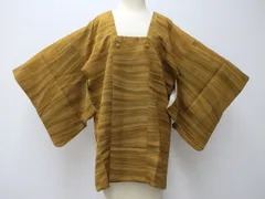 【一輝堂】【着物】 道行コート 変わり横縞文 身丈約81.5cm 裄丈約61cm 24z-4697