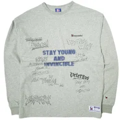 新品 Danke Schon ダンケシェーン ハンドペイントプリント ロングスリーブTシャツ UNS24035D L グレー 長袖 トップス g19520