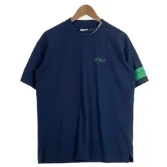 【新品同様】サイズ44 マークアンドロナ モックネック　半袖　Tシャツ ブラック 新品同様】サイズ44 マークアンドロナ モックネック 半袖 T