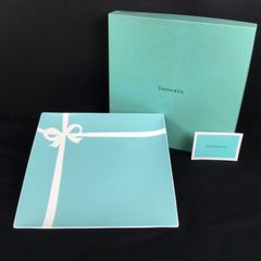 1304 Tiffany&Co. ティファニー ブルーリボンプレート スクエアプレート 箱あり