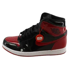 NIKE (ナイキ) AIR JORDAN 1 RETRO HIGH OG Patent Bred 555088-063 エアジョーダン1 レトロ パテント ブレッド ハイカットスニーカー ブラック/レッド US10/28.0cm