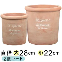 【新品】直径28cmと22cm 植木鉢 丸深筒リム型 GA 白粉 素焼き鉢 テラコッタ 鉢 大小2個セットプランター 素焼き鉢 テラコッタ 鉢 フラワーポット オシャレ かわいい ガーデニングのサムネイル