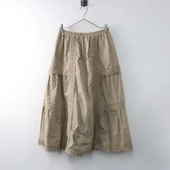 サマンサモスモス Samansa Mos2 SM2 切替レースぺチスカート F/ベージュ フレア マキシ丈 イージー ロング【2400014398540】