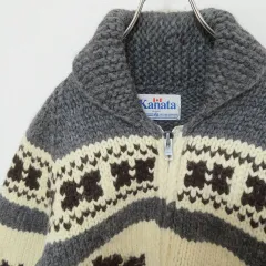 Kanata カナタ ヴィンテージ カウチンニット カーディガン ジップアップ w895576ssのサムネイル