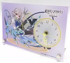 【中古】置き時計・掛け時計 [単品] 十六夜咲夜 アクリルクロック 「Switchソフト 東方ダンマクカグラ ファンタジア・ロスト ゲーマーズ限定版」 同梱特典
