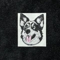★刺繍シール／ステッカー　ワッペン★　犬　コーギー