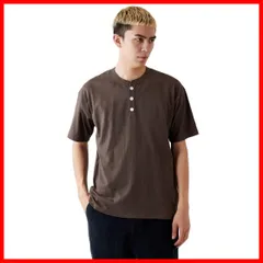 【特価商品】Tシャツ 半袖 ヘンリーネック USAコットン [グッドウェア] 7.6オンス ヘビーウェイト