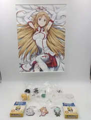【K-1325】一番くじ アスナ 掛式アートポスター A2 ソードアート・オンライン～SAO WILL RETURN～」 ラストワン賞 STAGE1きゅんキャラセット リーファ キリト アスナ シノン アドミニストレータ アリシゼーション ラバーストラップ
