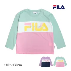 FILA  Tシャツ 長袖 キッズ フィラ ITALIA 綿混 女の子 子供 カットソー ロンT 長袖Tシャツ  f31901