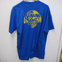 (アメリカ古着)Banana Boat バナナボート フロント&バックプリントロゴ Tシャツ ブルー XL