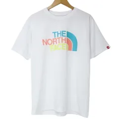 ザノースフェイス THE NORTH FACE ショートスリーブカラフルロゴティー Tシャツ NT32134 半袖 アウトドアウェア カットソー プリント L 白 ホワイト X
