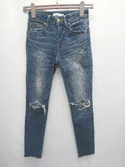 ◇ Θ AZUL BY MOUSSY ダメージ加工 デニム パンツ ジーンズ サイズＸＳ ネイビー系 レディース E  【1506110005915】