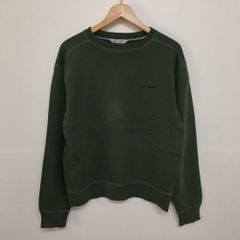 カーハート/Carhartt スウェット トレーナー 長袖 ロゴ刺繍　サイズ：Men's M位　後染めオリーブ
