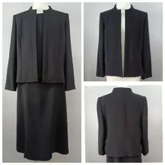 東京SOIRトウキョウソワール　礼服　 アンサンブル風 ツーピース ジャケット ＆ 七分袖 ミモレ丈ワンピース ブラックフォーマル 15ABR No.1503410-ABR