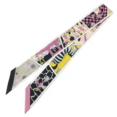 セール　HERMES　エルメス　ツイリー　タイスカーフ　Twilly Scarf　HERMES FACTORY SUITE　エルメスファクトリースーツ　未使用　aq9804