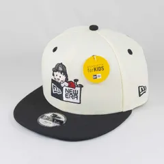 【ニューエラ正規品】ニューエラ New Era® NEW ERA® 帽子 キャップ コラボ キッズ Youth 9FIFTY ちびまる子ちゃん ボックスロゴ まる子 クロームホワイト ブラックバイザー(商品番号：14693251)