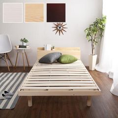 ウォールナットヘッドパネルベッド ニトリ NSleep マットレスセット