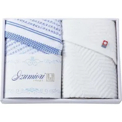 いずみ織 フェイスタオル２枚セット SAL-202 | 24-7519-015タオル バスタオル フェイスタオル ハンドタオル 汗拭き ふわふわ パイル糸 綿100% 日本製 箱入り 上質感 お見舞い 詰め合わせ ギフト ギフトセット プレゼントおすすめ 人気