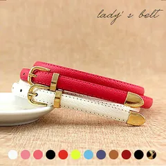 レディースベルト ベルト レディース 女性 細ベルト ゴールドバックル スリム