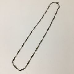 ネックレス シルバー 切子型 メンズ レディース 全長41cm