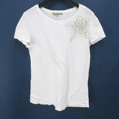 パトリツィアペペ PATRIZIA PEPE 半袖 Tシャツ カットソー 1 白系 ホワイト ラインストーン ロゴ 文字 プリント 綿 コットンのサムネイル