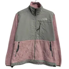 THE NORTH FACE フリースジャケット レディース S ピンク グレー ノースフェイス ジップアップ アウトドア 古着卸 アメリカ仕入 a702-5087