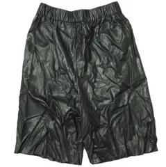 H BEAUTY&YOUTH エイチ ビューティーアンドユース 日本製 FAKE LEATHER SHORT PANTS フェイクレザーショートパンツ 1619-299-0913 S ブラック ショーツ イージー ボトムス g22262
