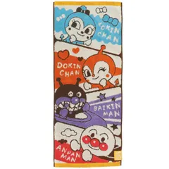 アンパンマン フェイスタオル フレームカラー アニメ キャラクター ロングタオル バンダイ 丸眞 4992272690545