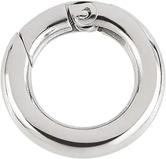 UNICRAFTALE 1個 304ステンレス製キークラスプ カラビナ 丸型 リングクラスプ( ステンレス色-1個,  15mm)