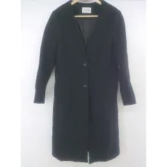 ■ GLACIER グラシア 長袖 ノーカラー コート サイズM ブラック レディース  【中古】 【1204200006452】
