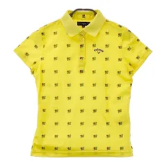 サイズ：M CALLAWAY キャロウェイ  半袖ポロシャツ 総柄 イエロー系 [240101303453]# ゴルフウェア レディース ストスト