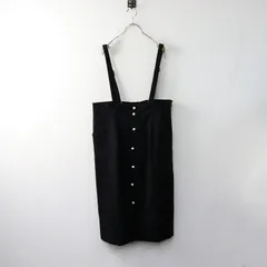 人気 大きいサイズ ローズティアラ Rose Tiara サスペンダー付きフロントボタンスカート 42/ブラック トップス 【2400014223415】