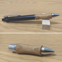 ジェットストリーム 4&1　グリップ単体　JTG－１　オーク材　（茶色系）　木製　オリジナルグリップ　限定品　　カスタムペン　オリジナル　木軸　木軸ペン